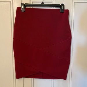 Maroon mini skirt
